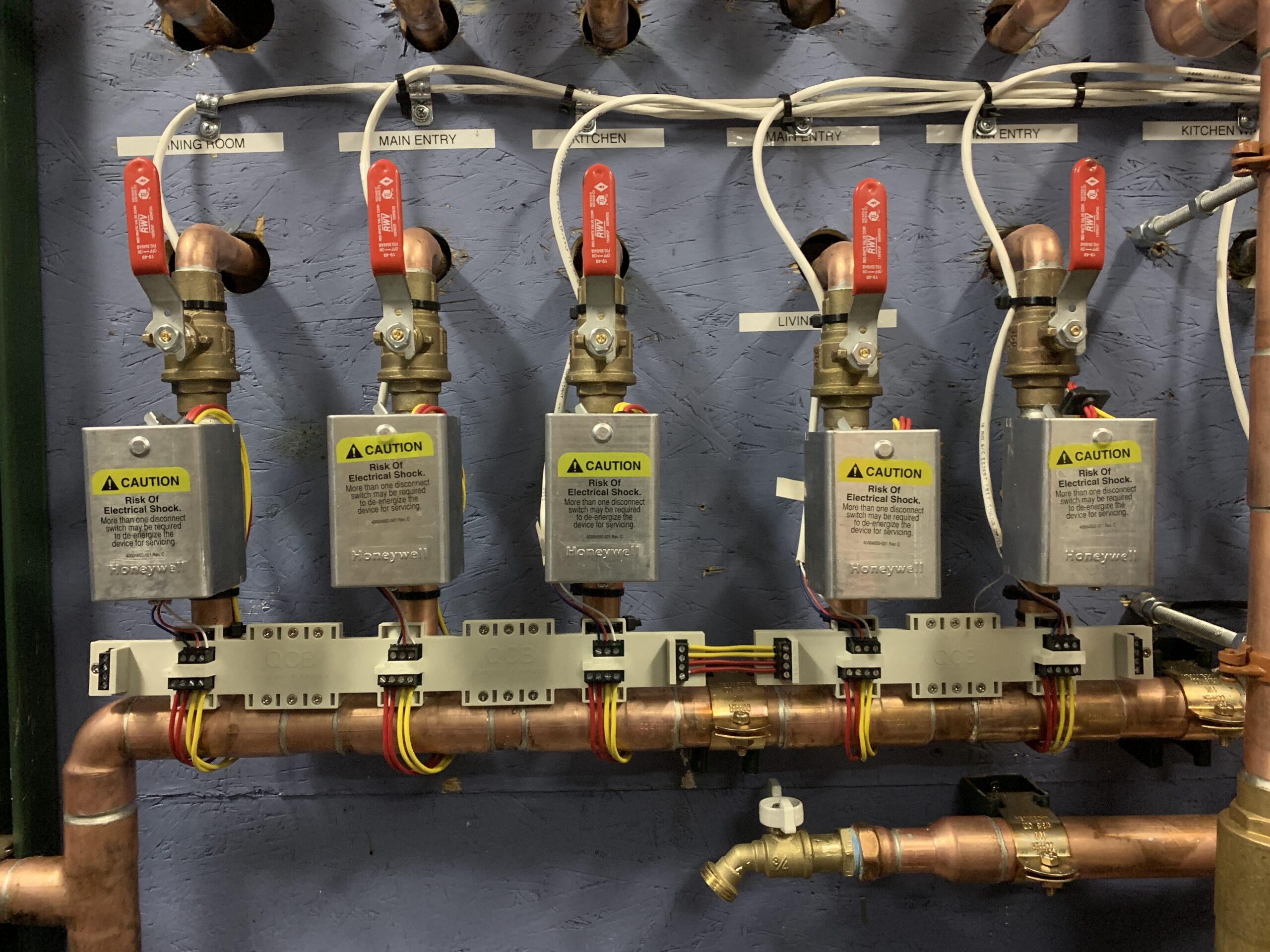 QCB valve control connected to heating.